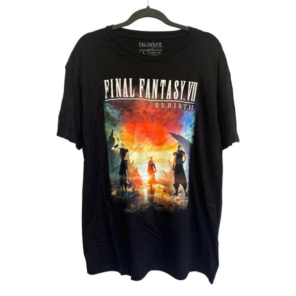 Final Fantasy VII Rebirth Short Sleeve Black T-Shirt Unisex NEW without Tags - Picture 2 of 4